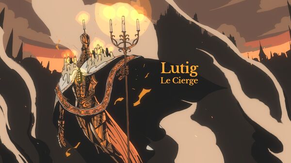 Keyart de Lutic le Cierge dans Crown Gambit