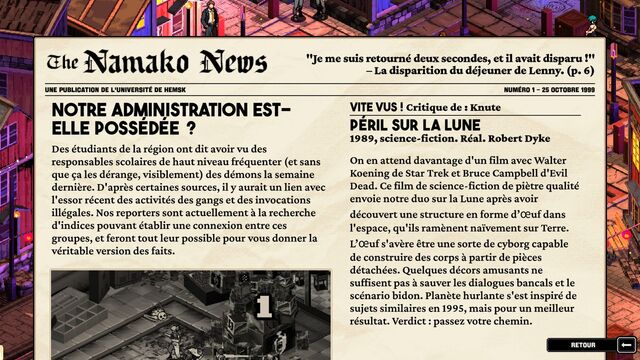 Un journal de l'île qui décrit des événements passés et du lore