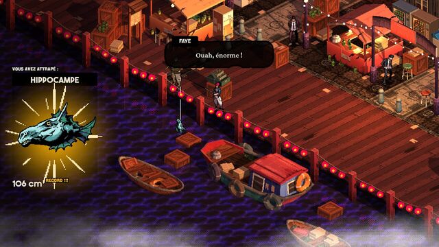 Un poisson capturé après le mini jeu de pèche