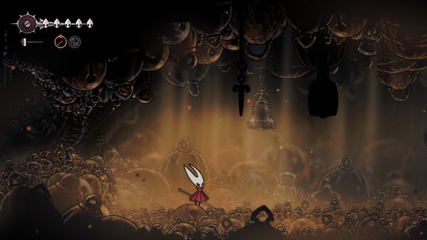Une arène remplie de cloches dans Hollow Knight: Silksong