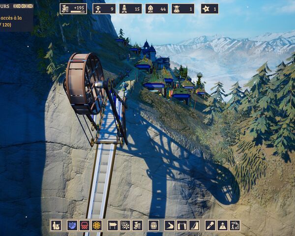 Un ascenseur entre plateaux dans Laysara: Summit Kingdom